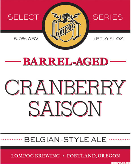 Lompoc Barrel-Aged Cranberry Saison label BeerPulse