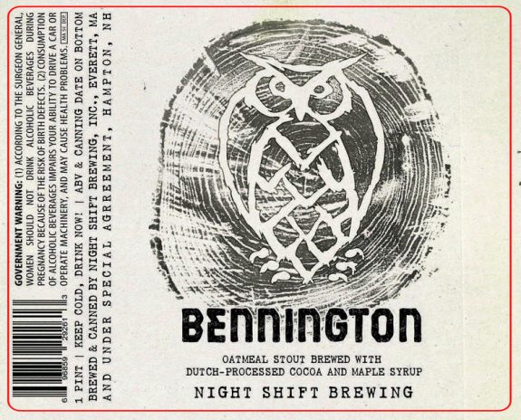 Night Shift Bennington label BeerPulse