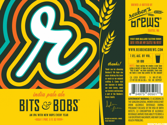 Reubens Bits Bobs 22oz Label BeerPulse