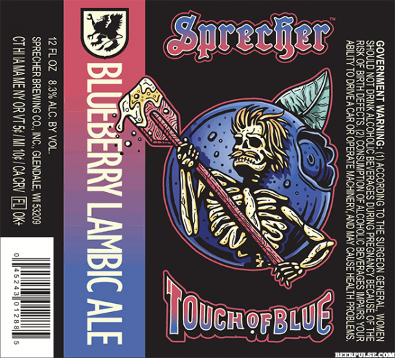 Sprecher Touch of Blue Blueberry Lambic label BeerPulse
