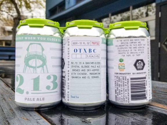 Oasis Texas 2.13 Pale Ale cans BeerPulse