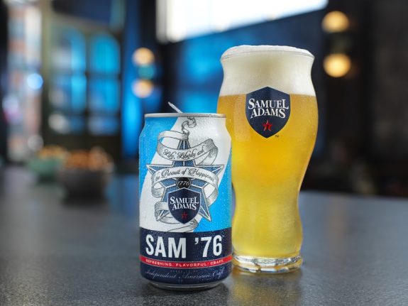 Sam '76 can and glass BeerPulse