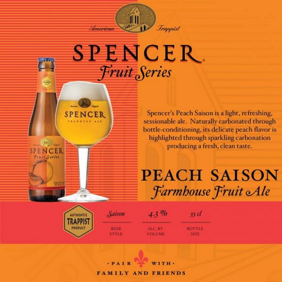 Spencer Peach Saison Shelf Talker 4x4