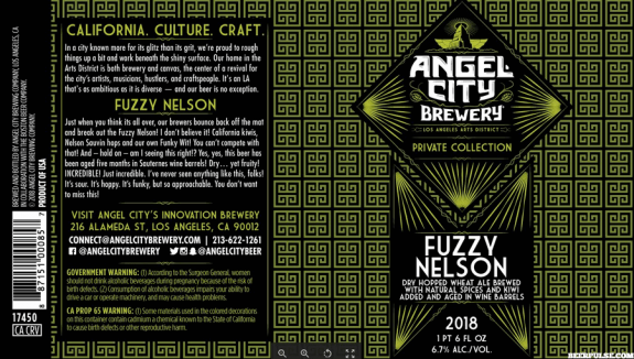 Angel City Fuzzy Nelson label BeerPulse