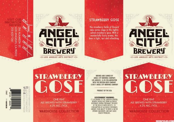 Angel City Strawberry Gose label BeerPulse