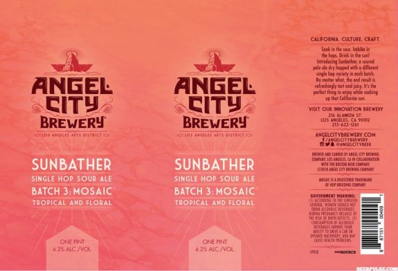 Angel City Sunbather 3 label BeerPulse