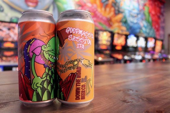 Down the Road GoopMassta Session IPA cans BeerPulse