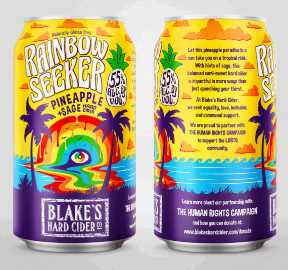 Blakes Hard Cider Rainbow Seeker Pineapple Sage Hard Cider BeerPulse