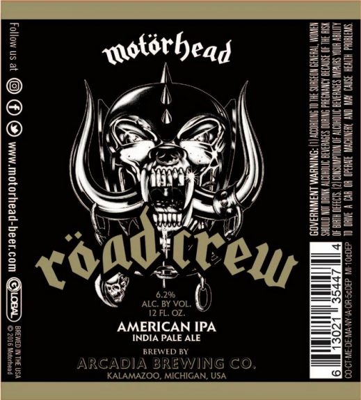 Motorhead Road Crew American IPA Arcadia Brewing