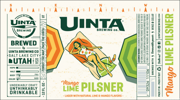 Uinta Mango Lime Pilsner can BeerPulse