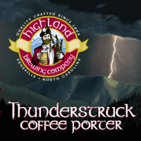 highland thunderstruck coffee porter label