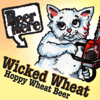 Beer Here Wicked Wheat Hoppy Wheat Beer label
