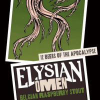 Elysian Omen Belgian Raspberry Stout label