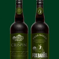Crispin Bare Naked and Fox Barrel Pear Naked Cider bottles