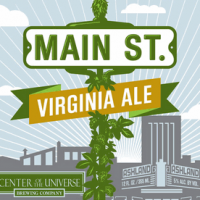 center of the universe main st virginia ale label