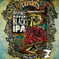 Founders Inspired Artist Black IPA label