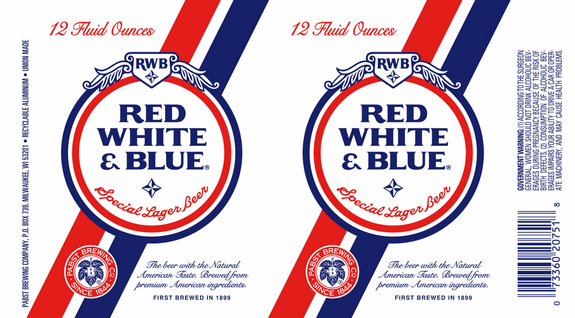 Pabst Red White and Blue Special Lager Beer | BeerPulse