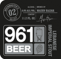 961 Beer Stout bottle label