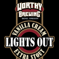 Worthy Lights Out Vanilla Cream Extra Stout label