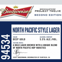 Budweiser Batch No. 94534 label