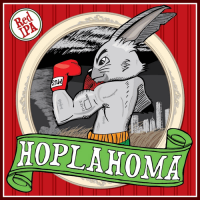 Mustang Hoplahoma Red IPA label