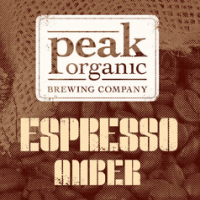 Peak Organic Espresso Amber label