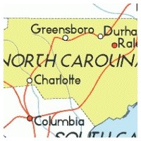 north carolina map