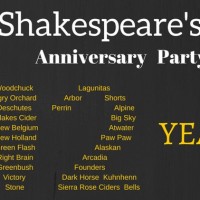 shakespeares pub Anniversary email