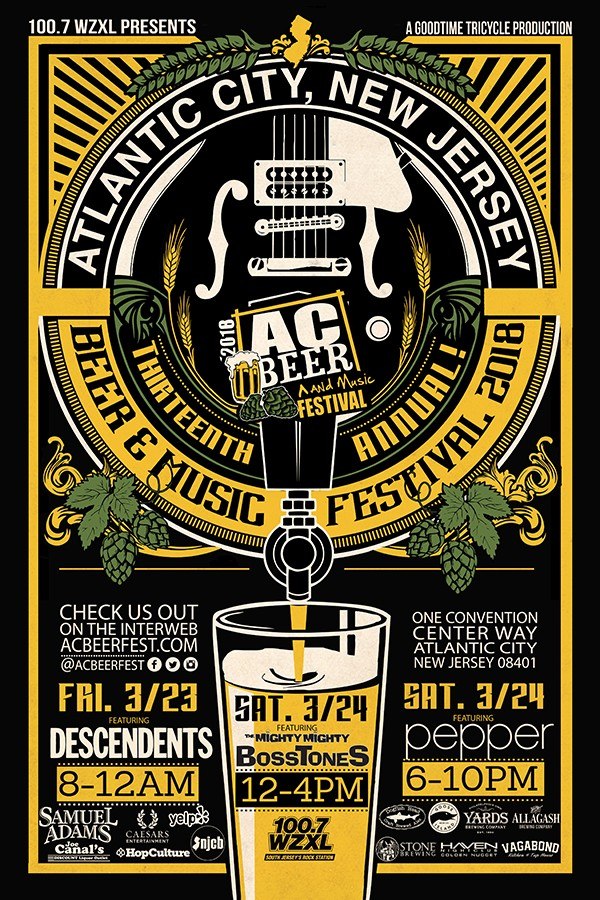 Waves of beer crash on Atlantic City shore line for 13th Atlantic City