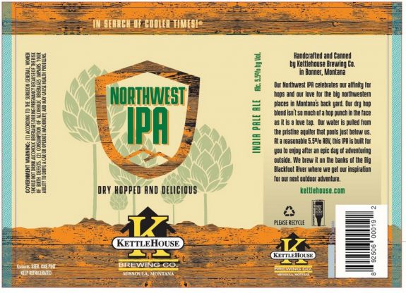 KettleHouse Northwest IPA label BeerPulse